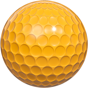 Orange golf ball