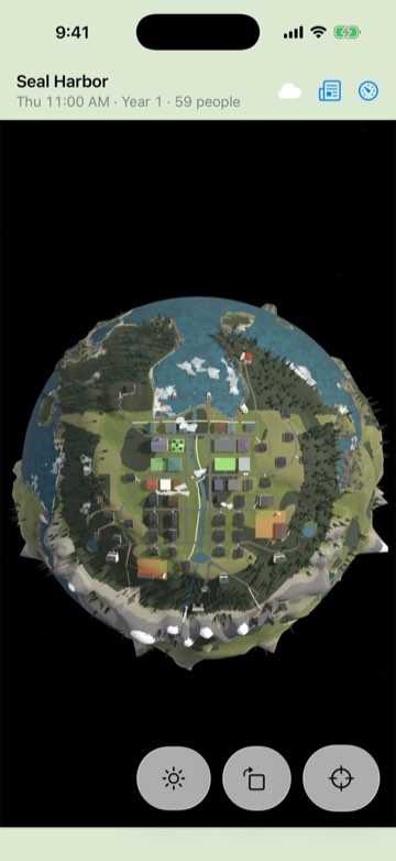 The whole planet from the home view