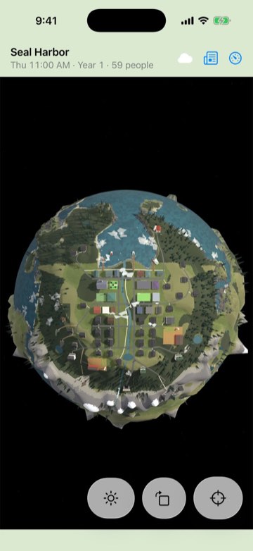 The whole planet from the home view