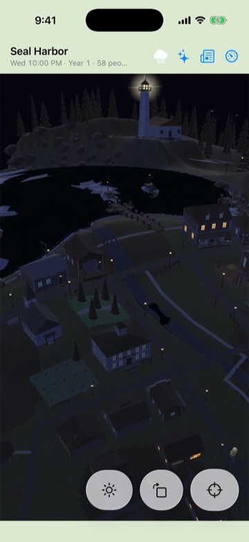 The Headland Light sweeping the bay on a foggy night (day 2, 10 PM)