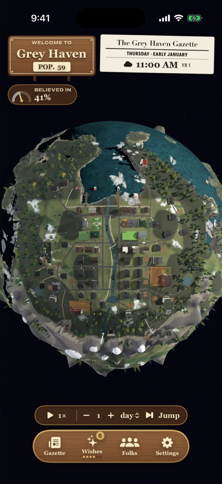 Grey Haven on its tiny planet