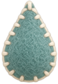 A felt raindrop.