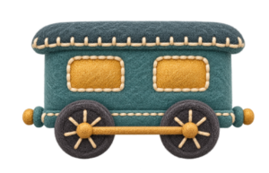 A felt train carriage.