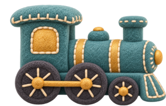 The felt train engine.